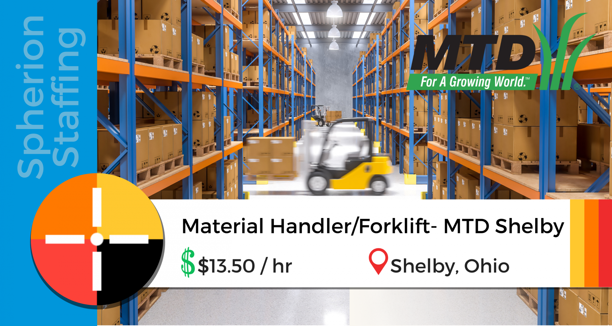 MTD Shelby Forklift Operator Spherion Mid Ohio